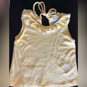 Yellow Ruffled Kids Top